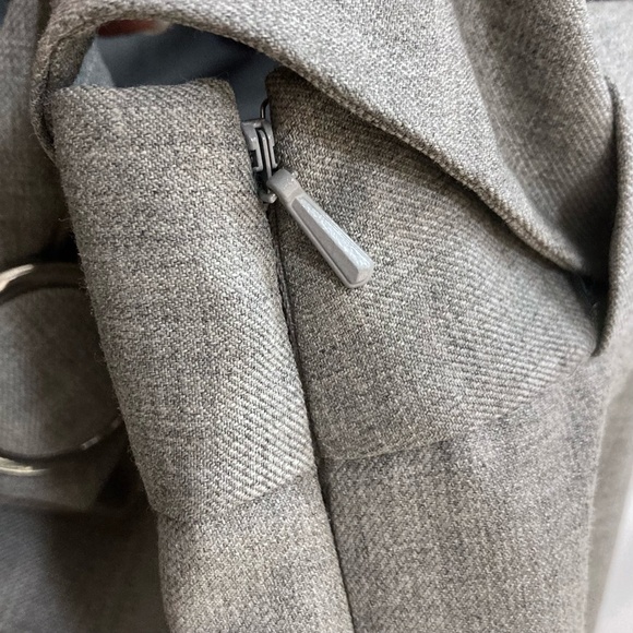 TORY BURCH Corinna Heather Gray Straight Leg Wool Blend Career Dress Pants - Picture 9 of 13